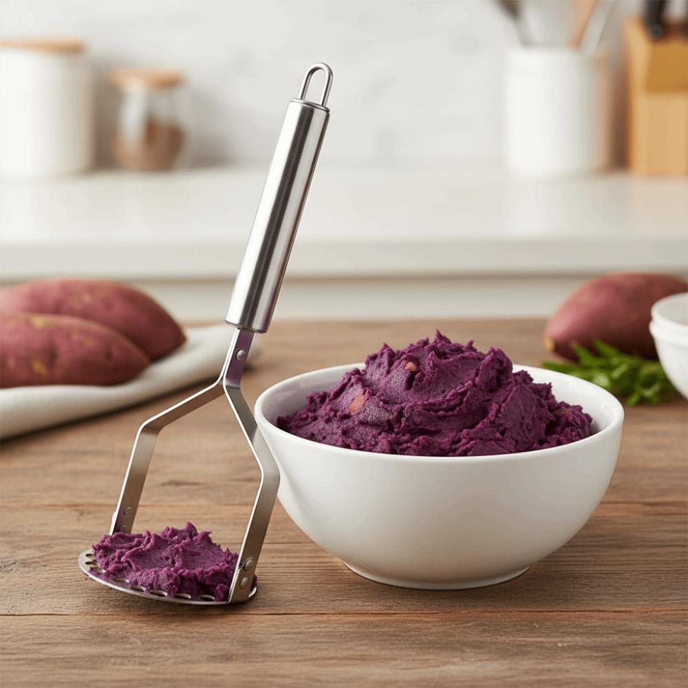 Stainless Steel Potatoes Masher Rust-proof Fruit Puree Maker Potato Presser  Vegetable