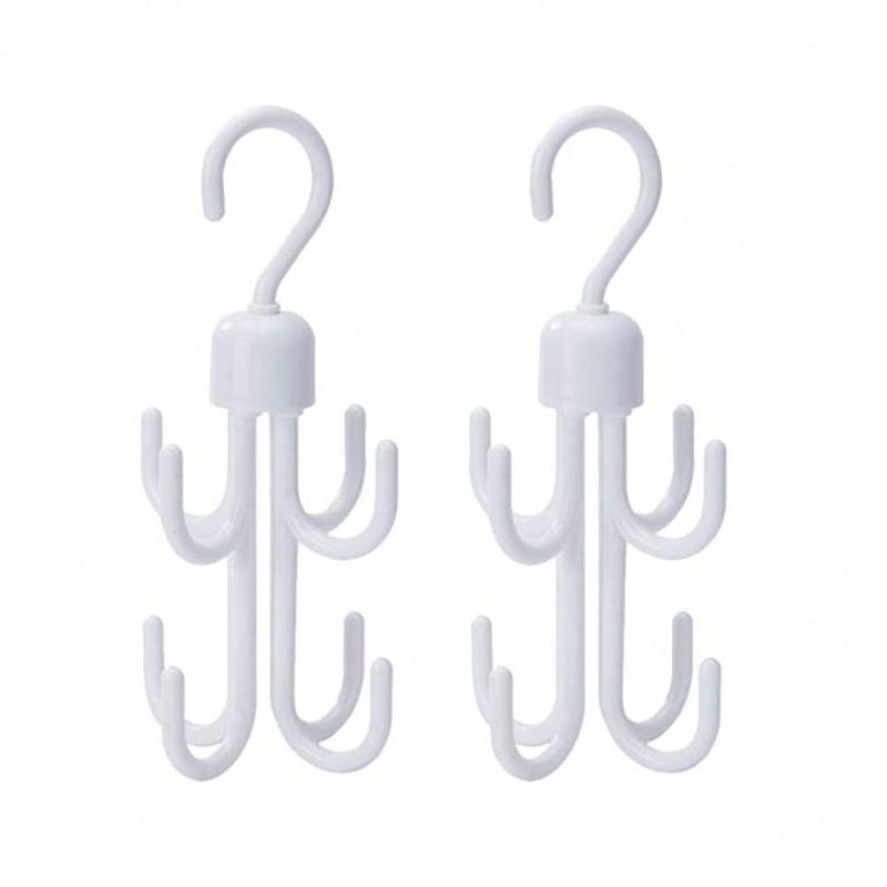 Rotatable Bra Hangers For Closet Organizer, Max 48 Storage Capacity Belt Hanger, Plastic Space Saving Closet Organizers Apartment Dorm