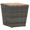 VidaXL Tea Table Grey 41.5x41.5x43cm Woven Resin and Acacia Wood