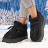 Women's Fashion Warm Casual Thick Soled Cotton Shoes Winter  Soft Soled Comforatble Versatile Chunky Plush Short Snow Boots