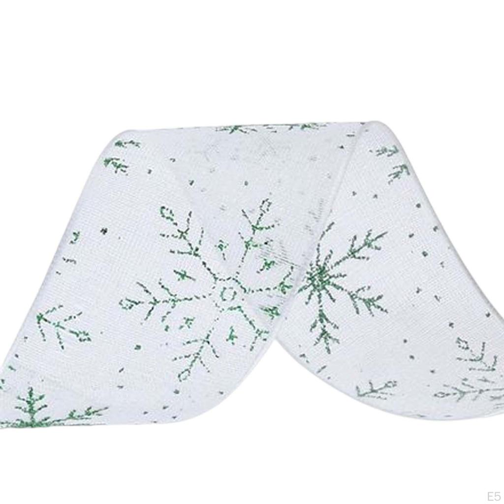 22 Yards Snowflake Ribbon DIY Crafts Gift Wrapping Home Decor for Bow Making Wreath Holiday Supplies