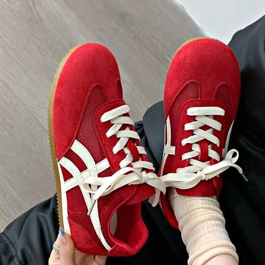 Super fire mesh Forrest Gump shoes women's spring 2025 new flat-bottomed versatile sports training shoes breathable casual board shoes