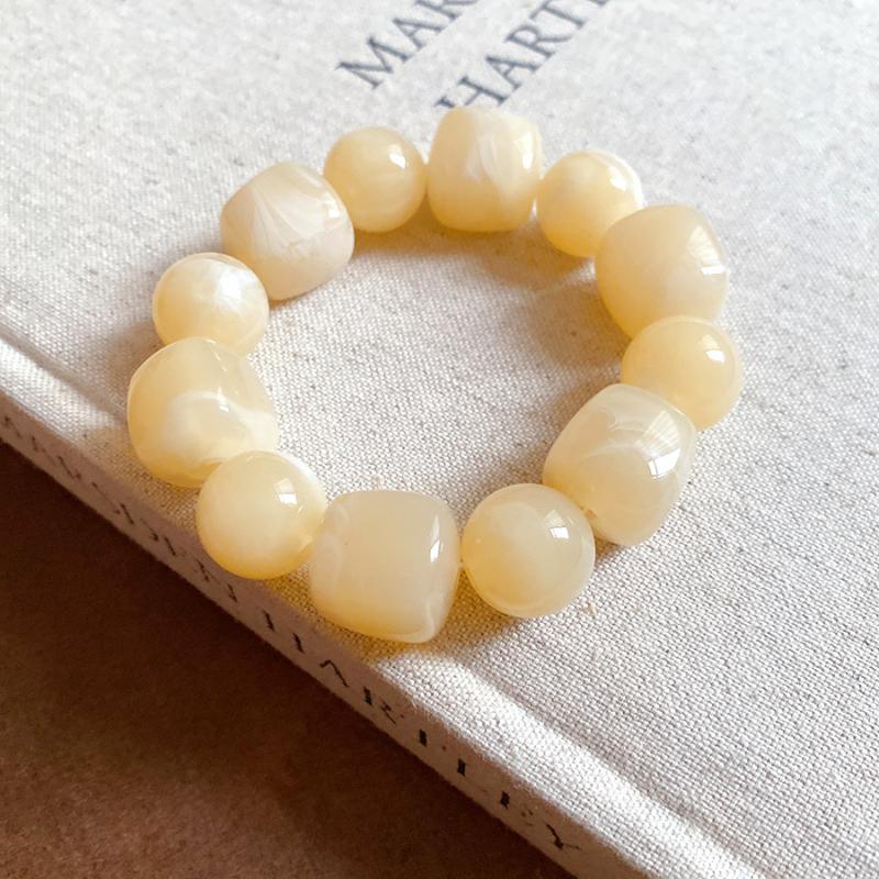 Acrylic Irregular Square Round Beaded Bracelet For Women European And American Simple Bracelet Korean Fashion Hand Accessories