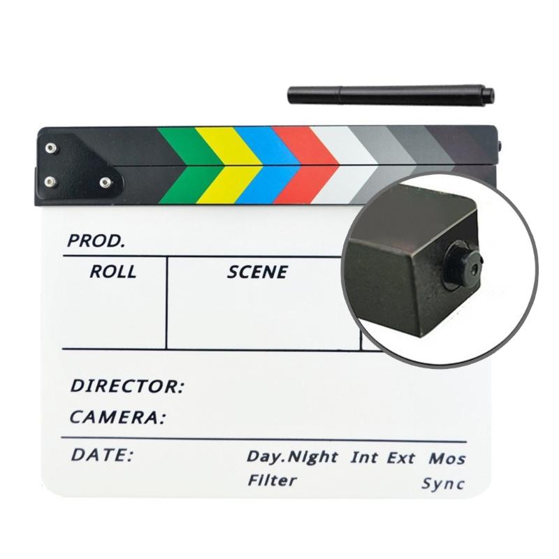 Acrylic Production Slates with Color Clapper Sticks with Dry Erases Markers for Movie Filming Video Recording Accessories