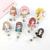 Easy Pull Buckle Retractable Badge Reel Name Card Clips ID Card Holder School Students