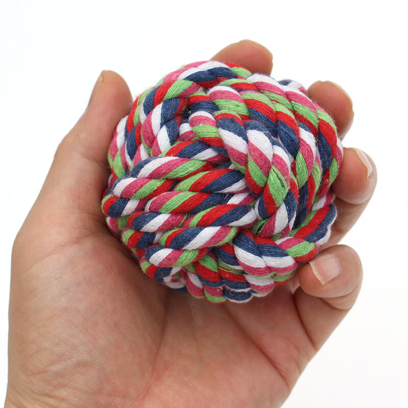 Dog Rope Ball Toy Tug of War Dog Ball 7.5cm