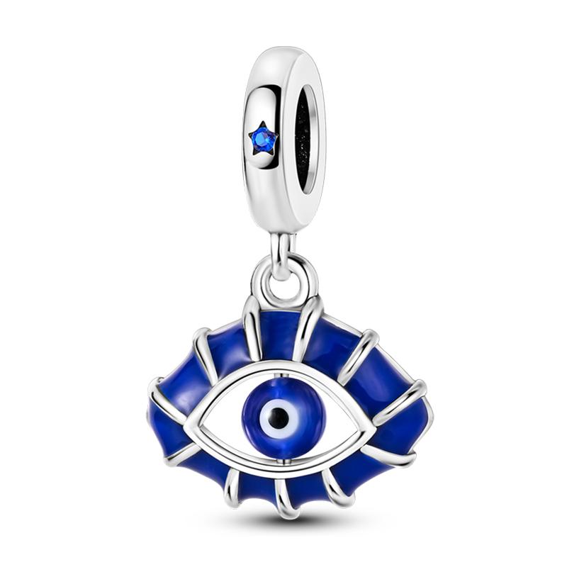 Newcopper Sparkling Zircon Devil'S Eye Horus' Eye Best Wishes Lucky Charms Beads Fit Pan Original Bracelets Diy Jewelry