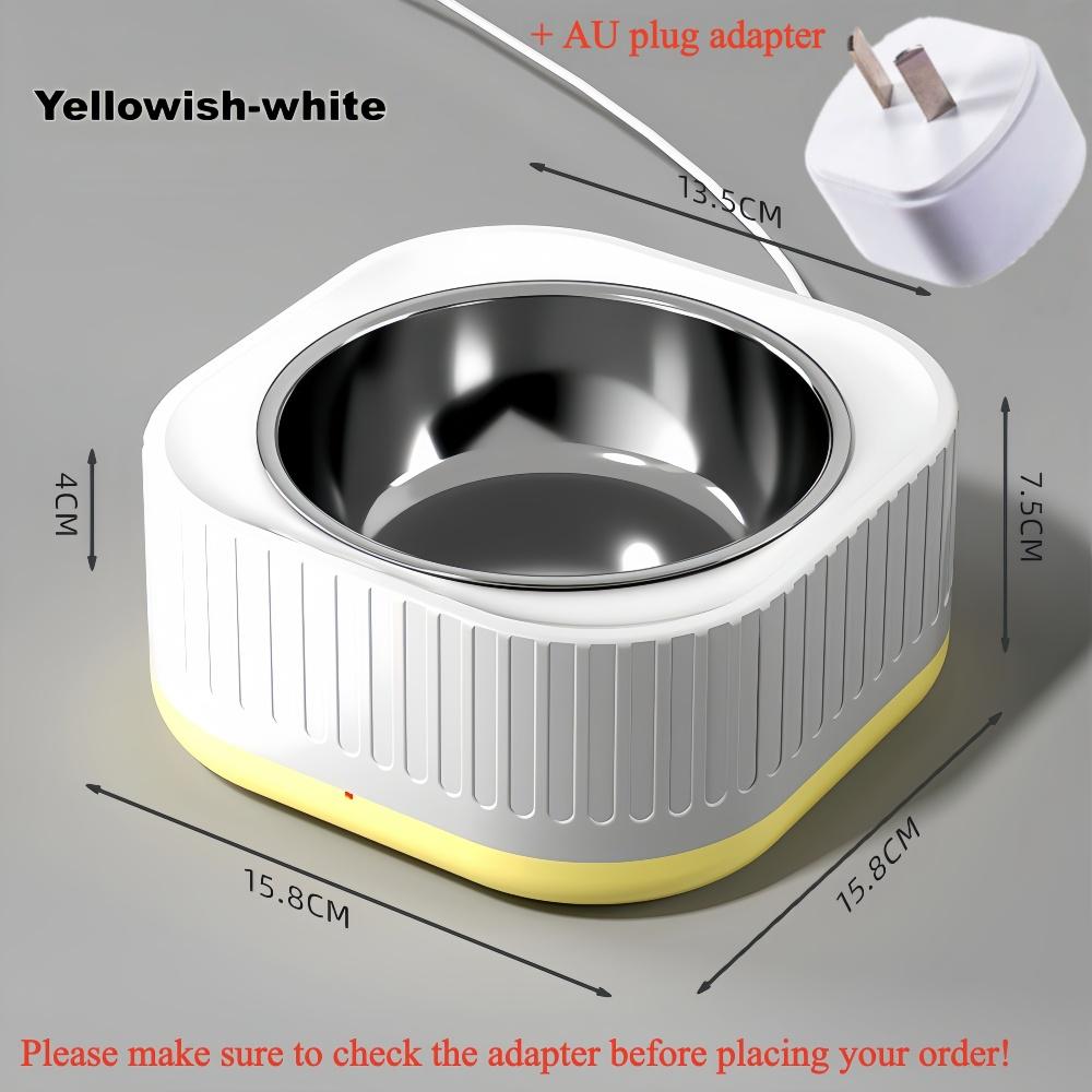 Pet Heating Bowl for Water/Food Cat Bowl Heating Noiseles Keep Warming Dog Water Bowls Winter Constant-temperature Pet Supplies