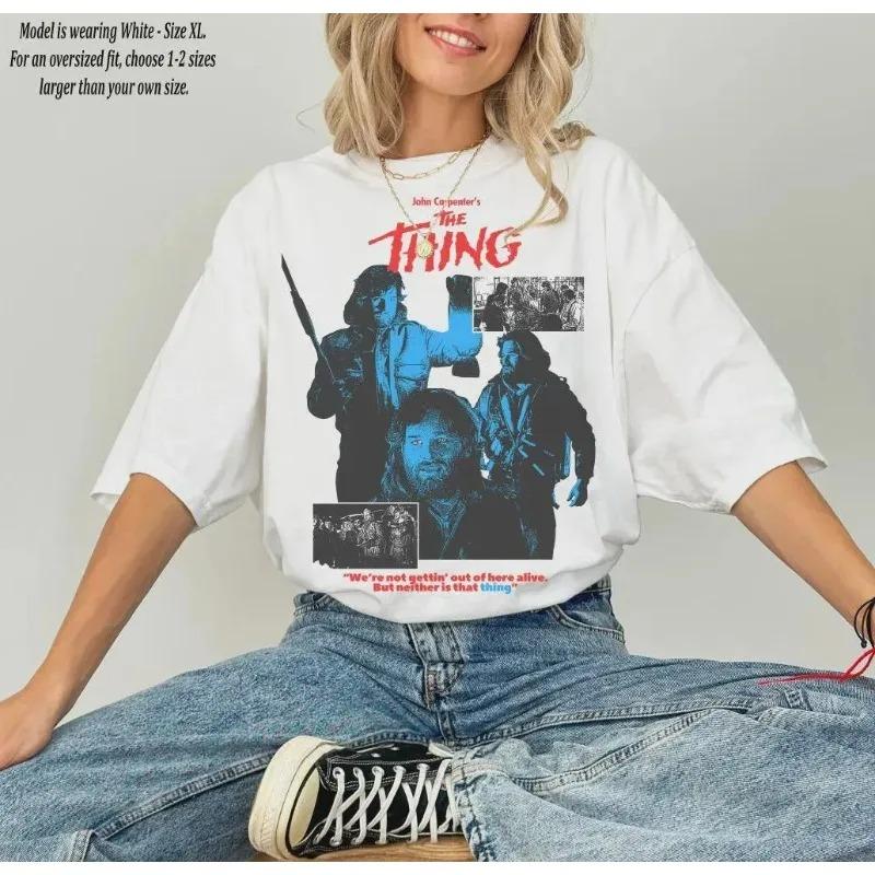 Hot Sale with The Theme of Monster Movie Cotton Graphic Print T-Shirt Men Women Streetwear Harajuku Fashion Summer New Tee Loose Casual Oversized Top