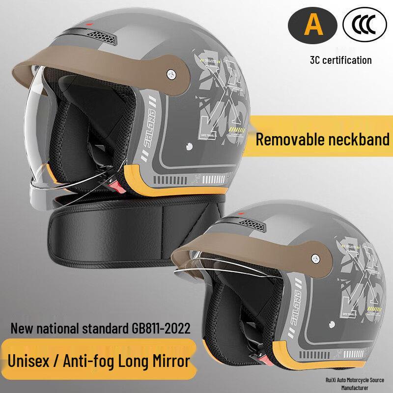 3C Certified Universal Motorcycle Helmet - Warm, Large Size, All-Season for Men and Women 660 Light Pink - Retractable Visor - 3C Certified