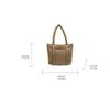 Korean Style Down Cotton Shoulder Bag Solid Color Puffy Crossbody Bag  Office Worker