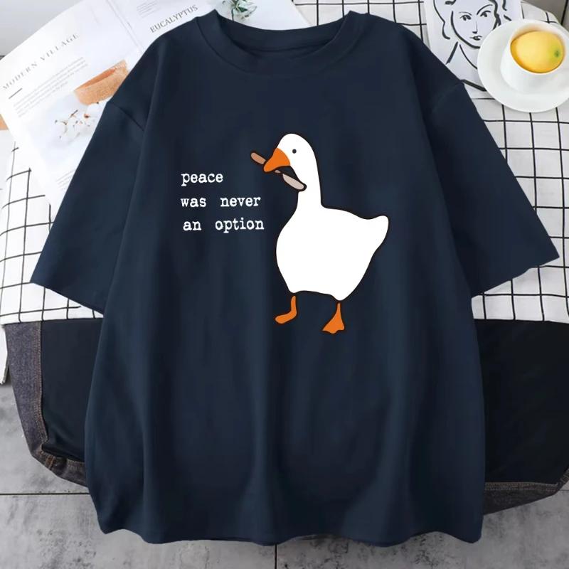 Peace Was Never An Option Prints Mans Tee Clothing Creativity Allmath Short Sleeve Fashion Casual Loose Tops Men TShirt