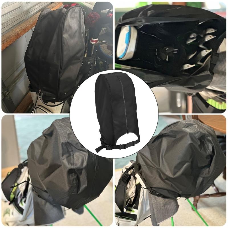 Leichter Golfschlägerschutz mit verstellbaren Schnallen, kompaktes Falt-Design, Reisespeicher, Golfschlägertasche Regenschutz