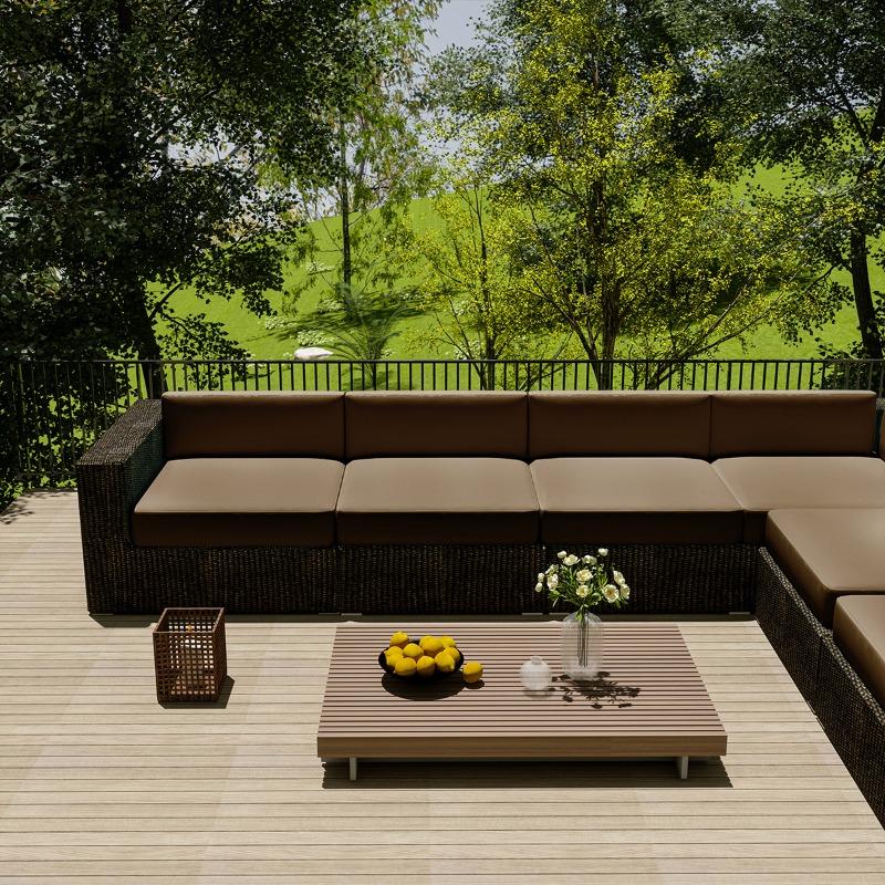 Wasserdichte Outdoor-Sofahülle für Zuhause, Hotel, Garten, Terrasse, Rattanecksofa-Abdeckung, Sonnenschutz, Staubschutz, Möbel-Schutzhülle