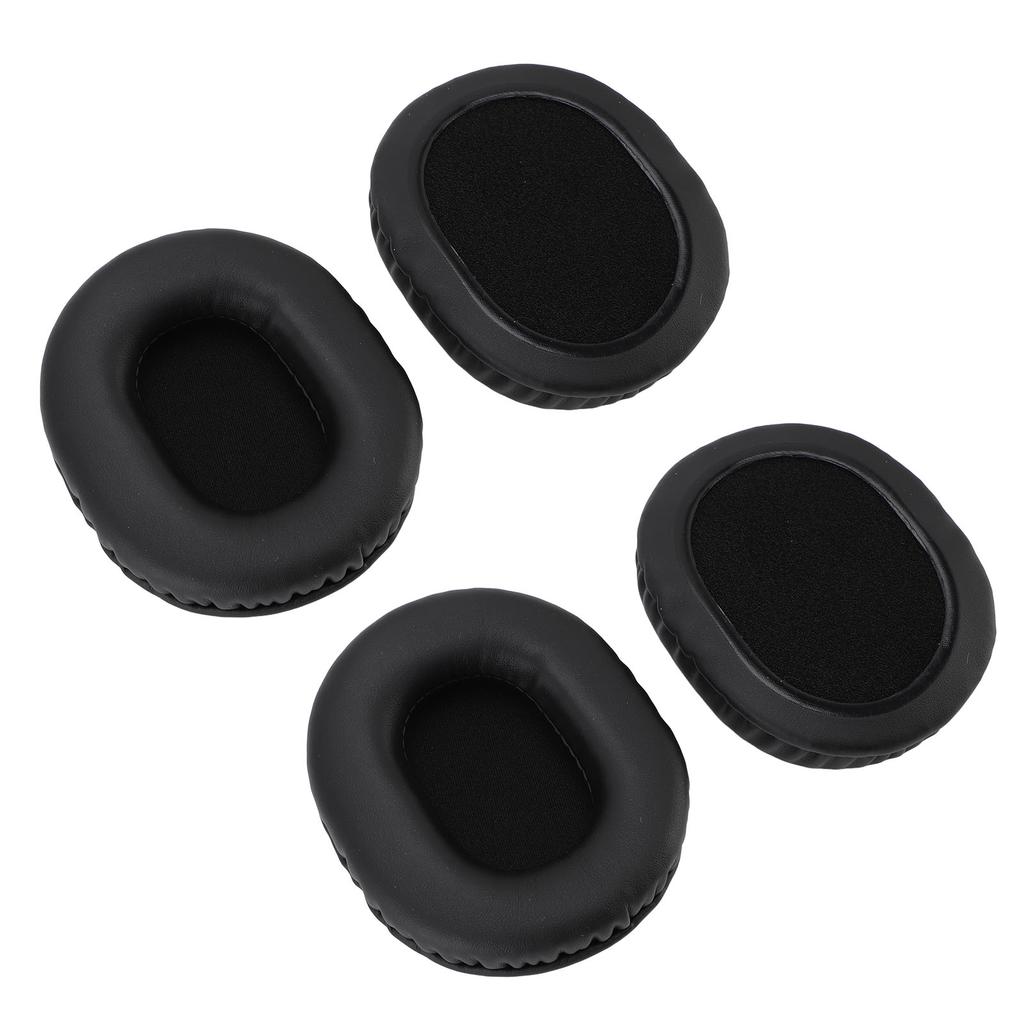 2 Pair Headphone Ear Pads Comfortable Protein Leather Replacement for ATH M50 ATH M50X ATH M40X ATH M30X ATH M20X