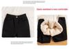 Women's Thick Lambswool High-Waisted Leggings - Fleece-Lined, Velvet, Slim Fit, Perfect for Autumn/Winter. Wear Outdoors or as Cozy Cotton Pants.