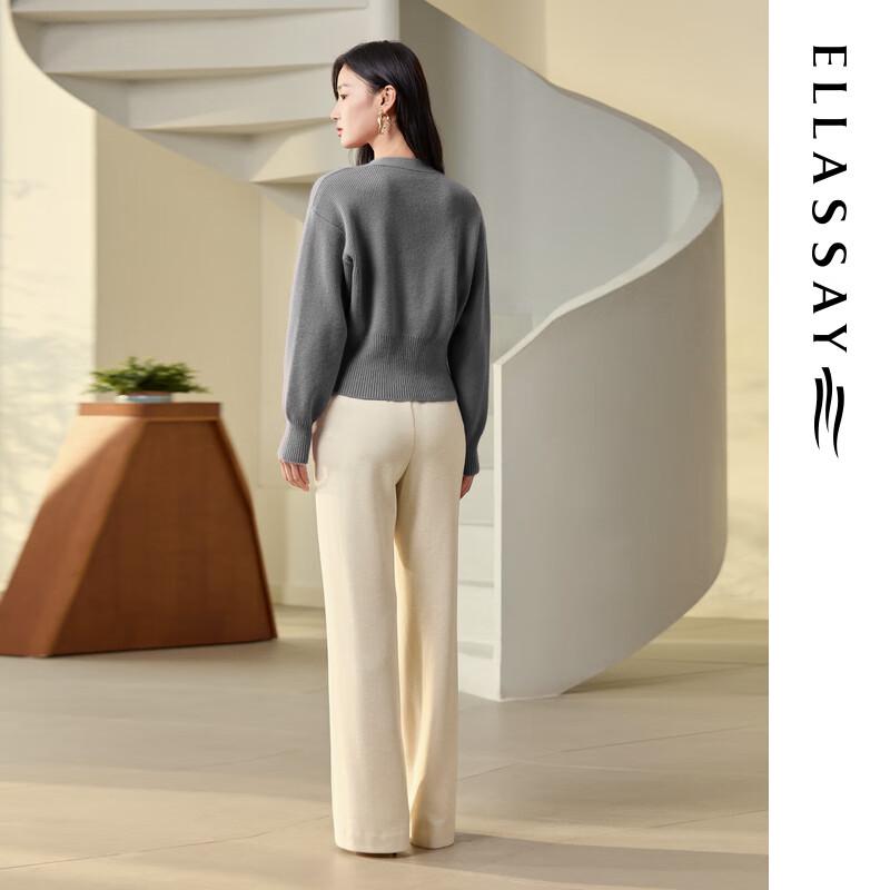 ELLASSAY Women's V-Neck Knit Cardigan