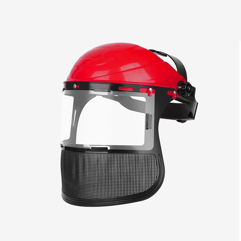 1 Pieza Casco de Seguridad para Cortacésped de Jardín con Máscara Protectora de Malla Integral para Tala de Arbustos Protección Forestal