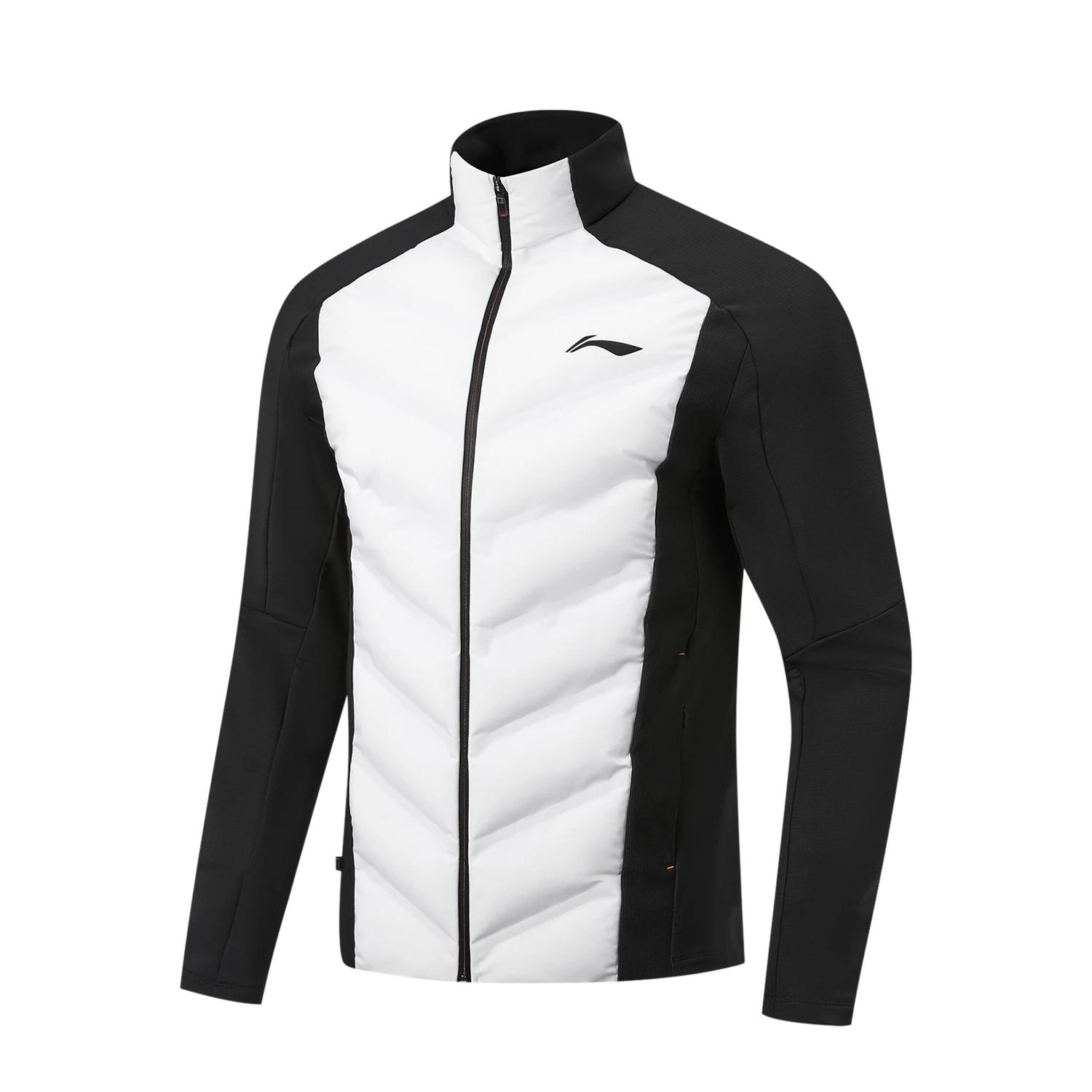 

Li-Ning Серия Running Сшитая Воротник-стойка Молния Универсальная Хлопковая куртка Мужские куртки AJMW063-2 XXL