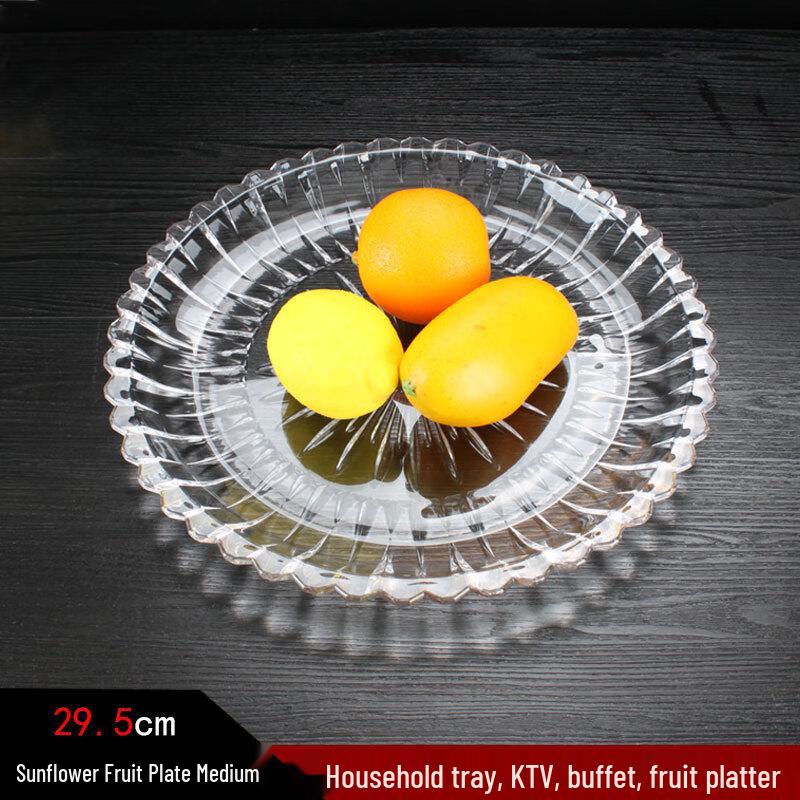Transparent Glass Sunflower Fruit Plate