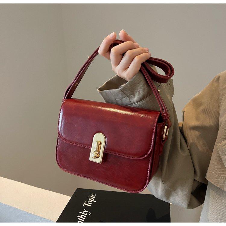 Geantă pătrată mică, din piele moale, cu mâna orei, pentru femei, 2024, nouă geantă de umăr, versatilă, de înaltă calitate