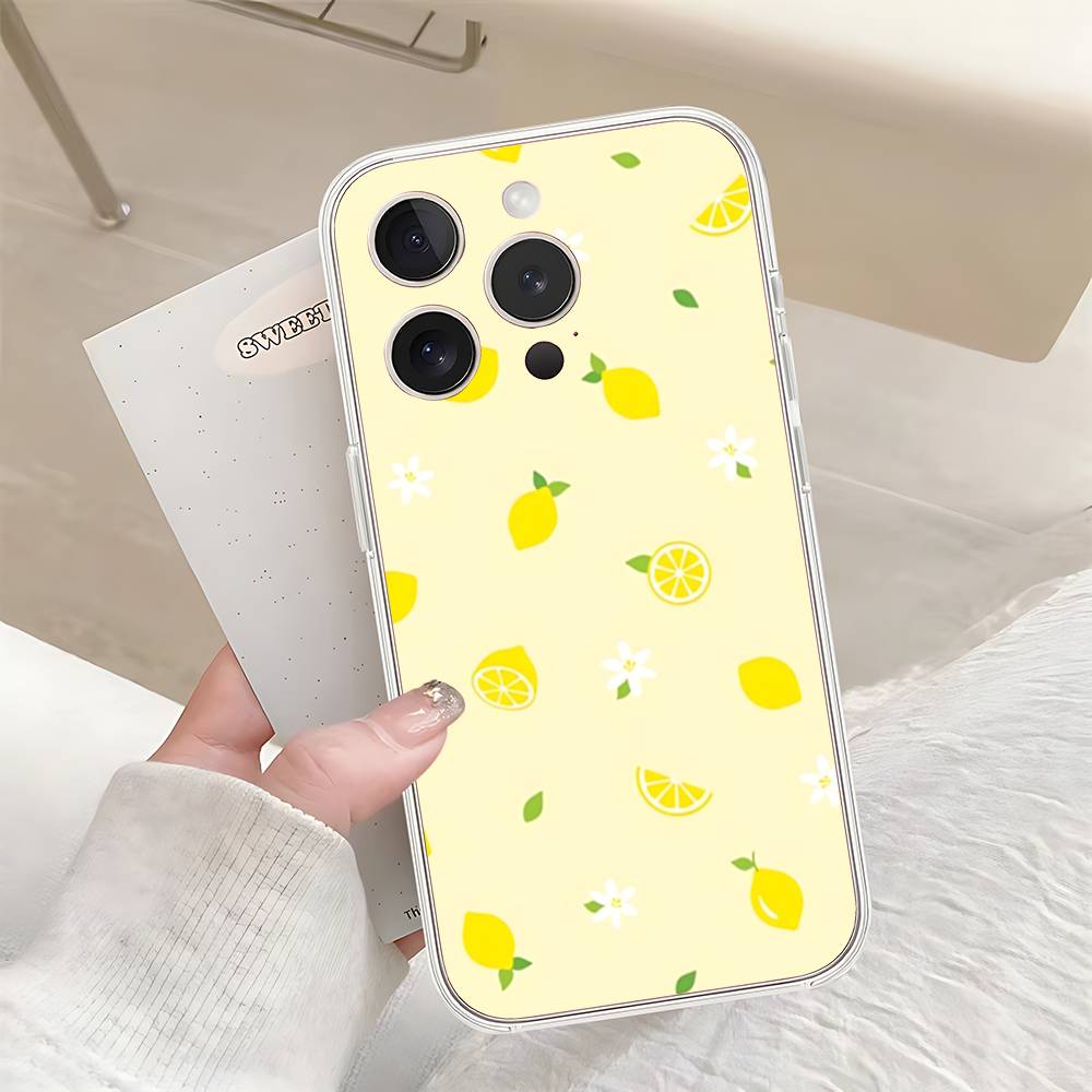 

Чехол для телефона с фруктами для iPhone 17 16 15 14 Plus 13 12 11 Pro Max, задняя крышка телефона, прозрачный противоударный чехол iphone16plus