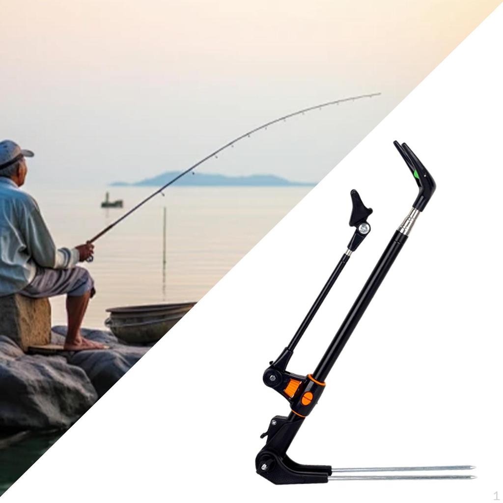 Fishing Rod Holder Bracket Lightweight Tool Metal Versatile for Bank Retractable Stable