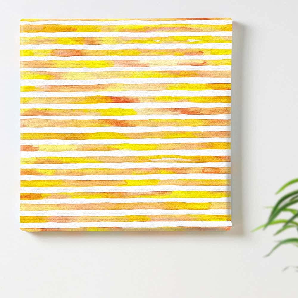 Lib Nordic Border Art 57cm Fabric Panel Yellow Made in Japan Stylish Interior Living Room