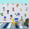 Sonic Pattern Self Adhesive Wall Sticker Background Decor For Kids Room Living Room Bedroom And Hallway