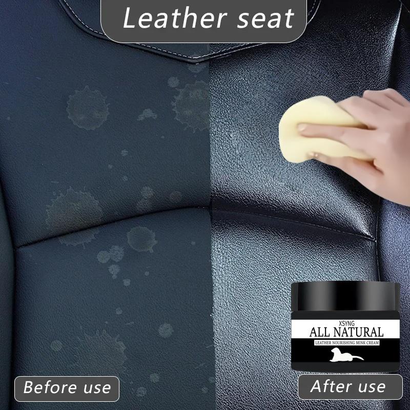 Car Leather Seat Maintenance Care Oil Leather Restoration Mink Oil Cream Leather Sofa car Interior Polishing Cleaning