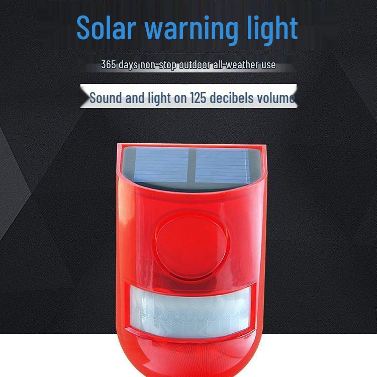 

Solar Infrared Motion Sensor Alarm Light for Outdoor and Home Security 911 DC Dual Charging (Chinese)