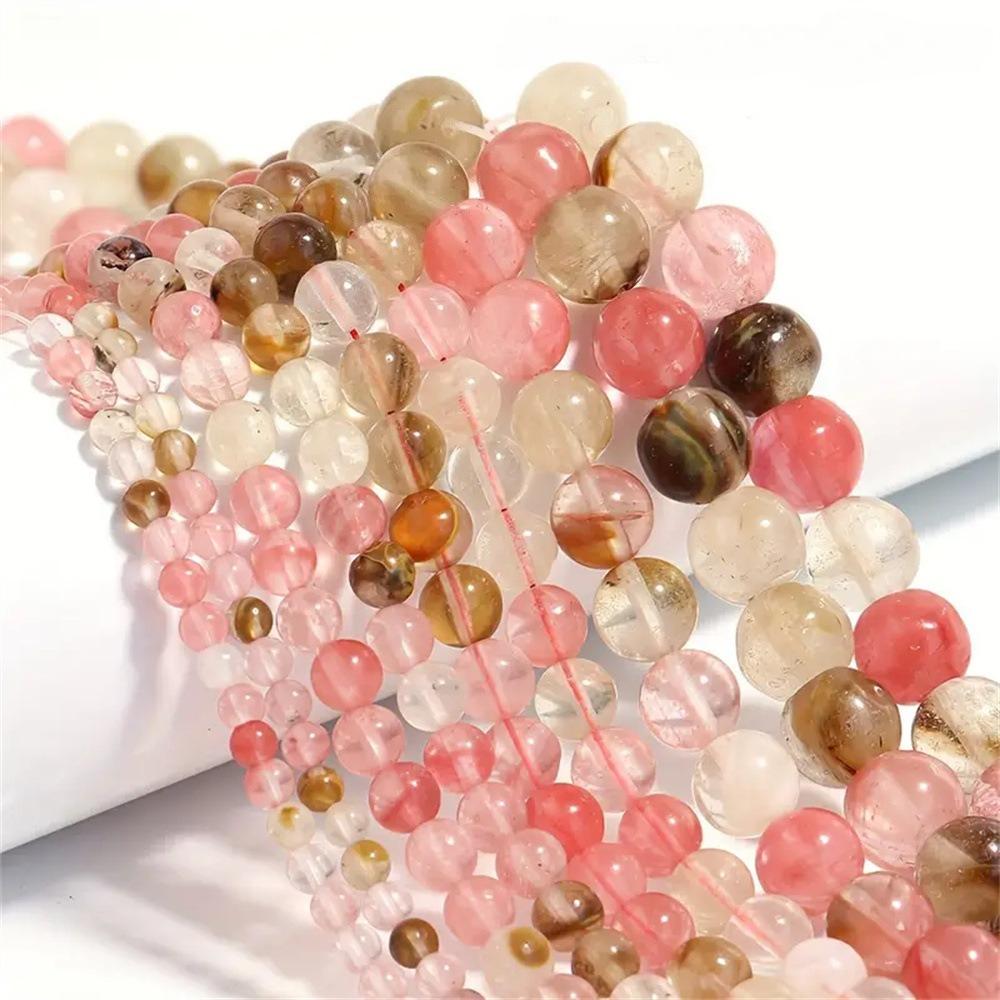 Ice Seed Watermelon Skin Bracelet Bead, Crystal Round Bead, Handmade Jewelry, Accessories, Semi-finished Products, Jewelry Materials