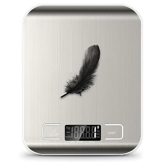 Stainless Steel Electronic Kitchen Scale, 5kg Portable Baking & Food Weighing Scale