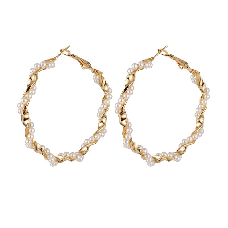 Hot Selling Vintage Earrings Women Big Gold Color Geometric Statement Metal Drop Earrings Jewelry Accessories
