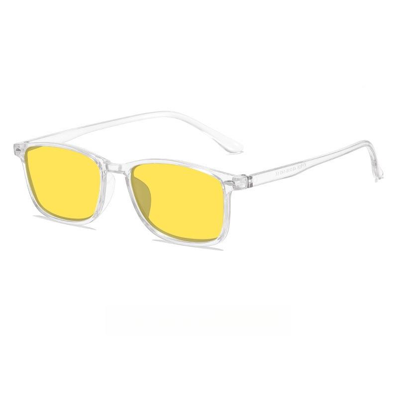 Square Frame Night Vision Glasses Unisex Ultra-Lightweight Comfort Gaming Eyewear for PC Gaming Anti-Blue Light Protection