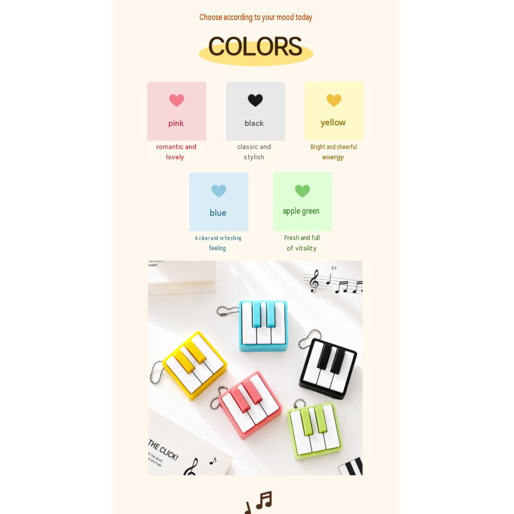Kickkick Factory 5-Pocket Piano Clicker Keyring