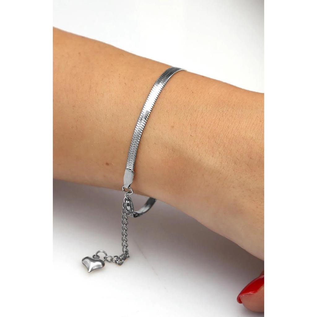 Unisex Tarnish Stainless Steel 2-piece Flat Italian Friendship Lover Couple Bracelet