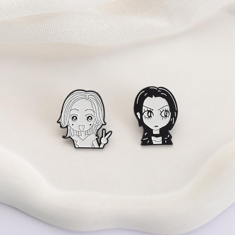 Comic Girls Nana Enamel Pin Classic Japanese Anime Character Brooches Lapel Backpack Badge Cartoon Jewelry Gift