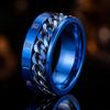 Boys Fashionable Stainless Steel Ring Does Not Fade Ins Wind Chain Rotation Rotation Decompression Titanium Steel Ring Element Ring