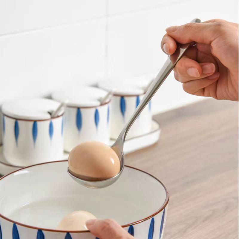 Stainless Steel Spoon Thicken Big Head Long Handle Soup Spoons For Pot Scoops Colander Home Kitchen Cooking Tableware