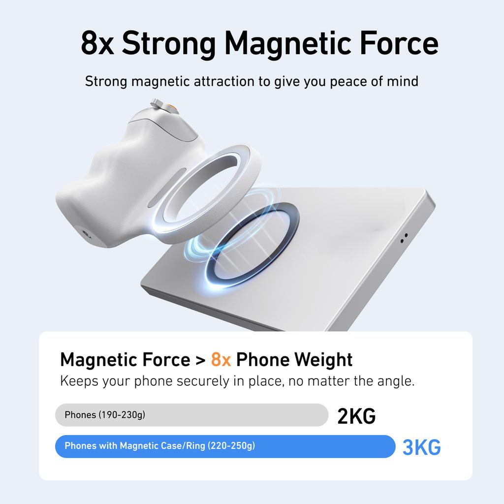 Handy-Kameragriff mit kabellosem Auslöseknopf Magnetische Halterung rastet auf Smartphone ein