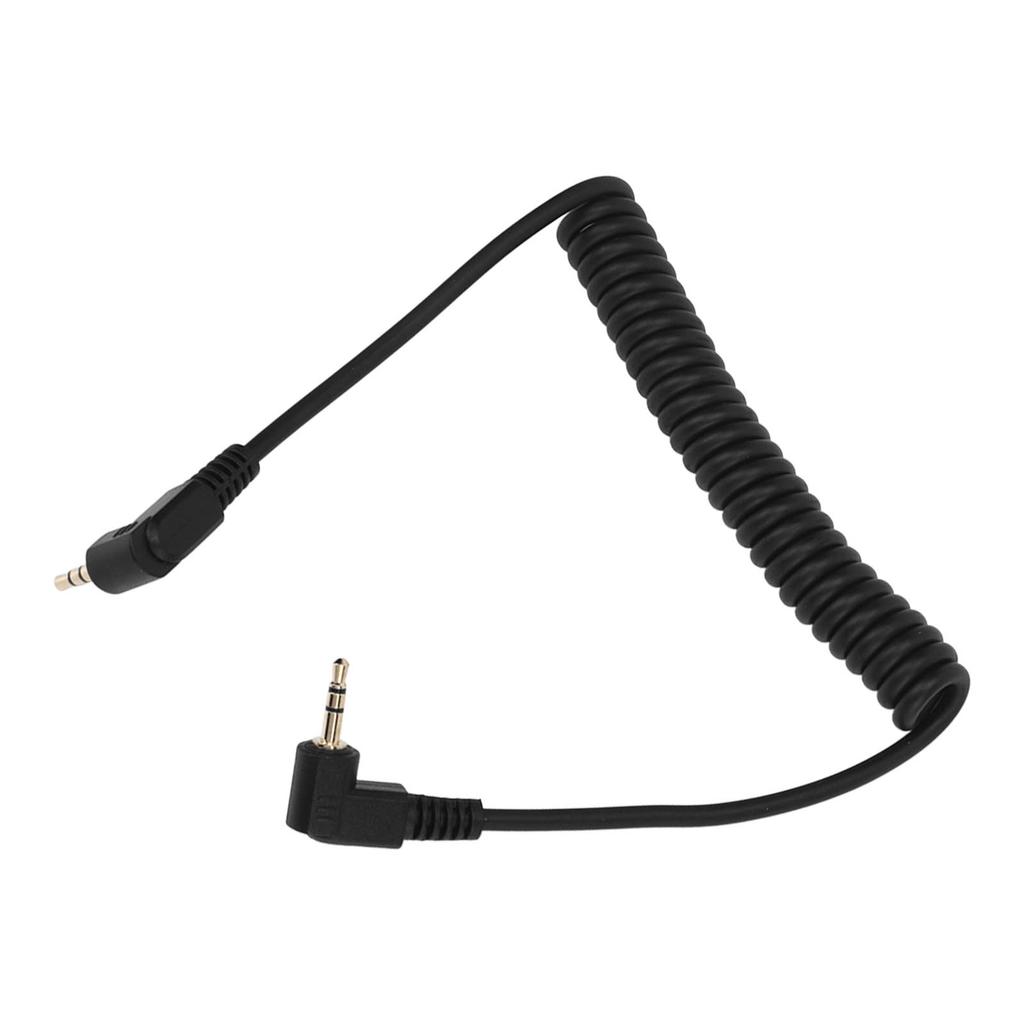 Flash Sync Cable 2.5mm Male to Male Coiled Cord for Olympus Camera EM Series DSLR