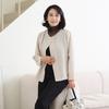 Shiz Madam Sheer Pleats High Neck 3 4 Sleeve Blouse T57504