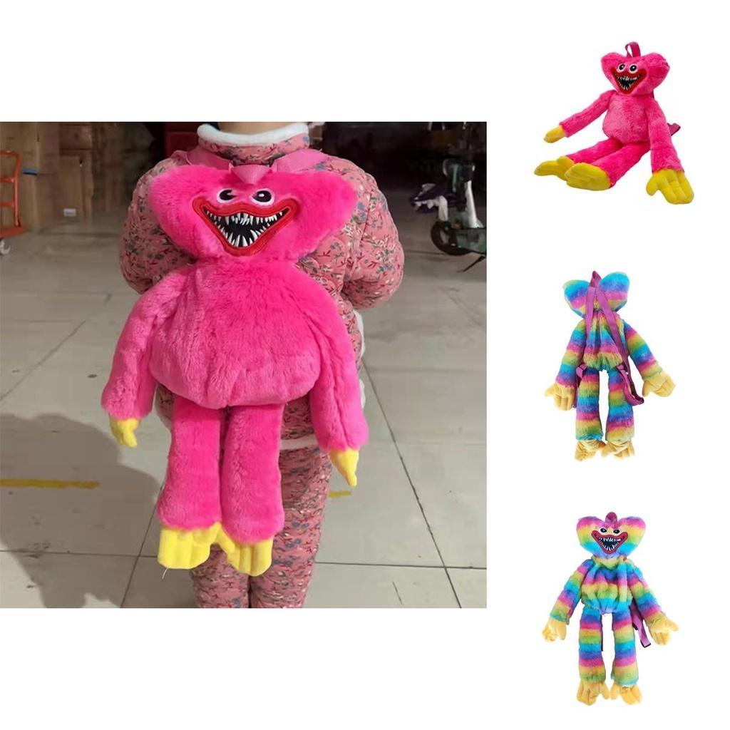 Poppy Playtime Plush Backpack Cute Cartoon Stuffed Toy School Bag For Kids