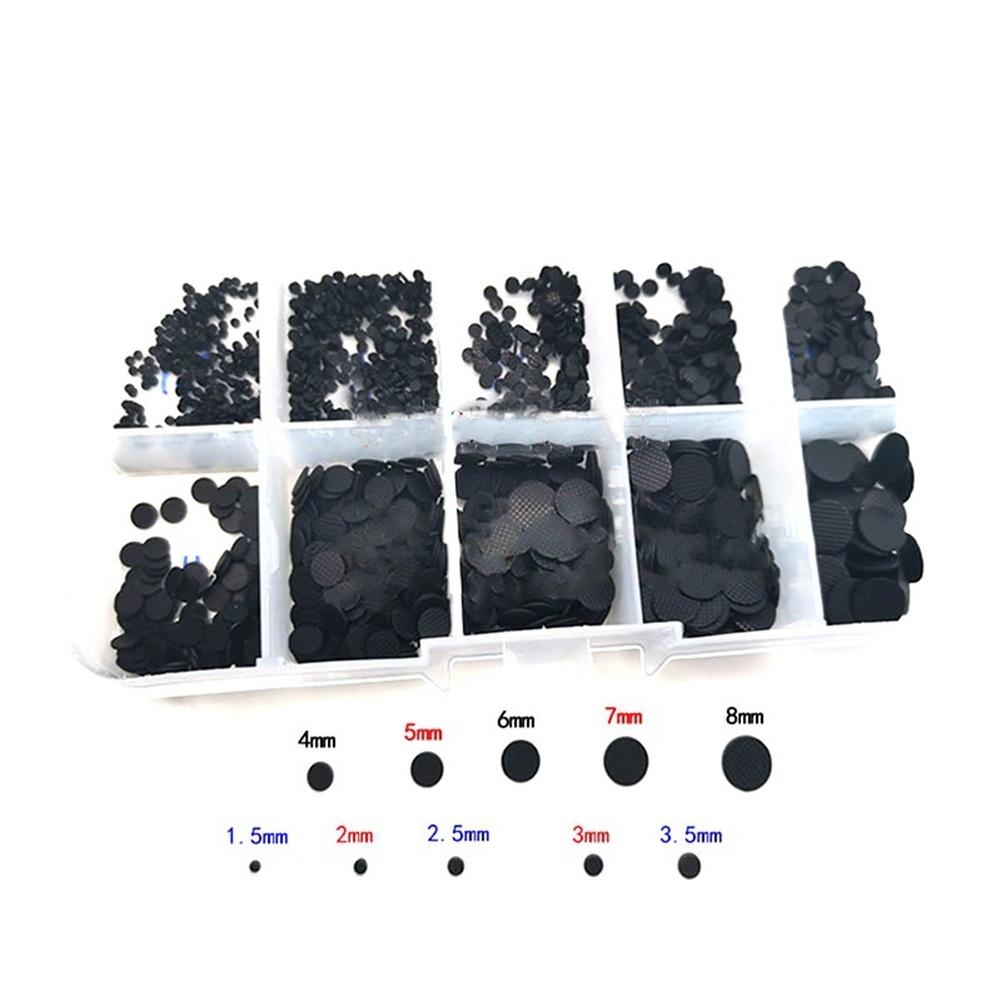 500pcs Silicone Conductive Black Particles Keypad Pad 3mm-8mm For Keyboards Remote Controls Electronic Button Accessories
