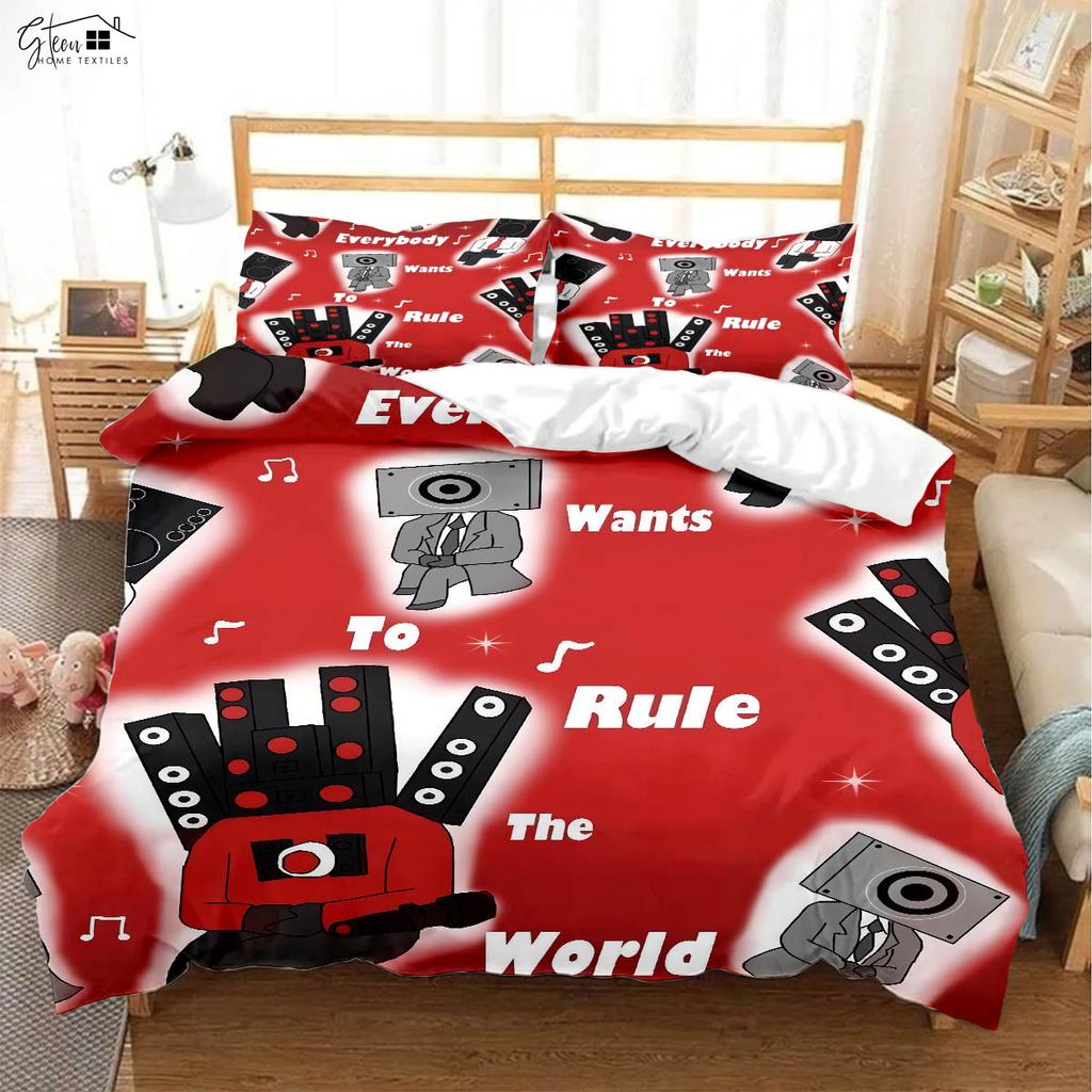 Animation Cartoon Game 3d Printing Quilt Cover Pillowcase Bedding Set Three-Piece Soft And Comfortable Duvet Cover