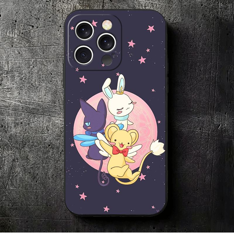 Cardcaptor Sakura Cute Girl Soft Phone Case for iPhone 16 16E 17 Air 15 Pro Max 14 Plus 13 Mini 11 12 7 Black Cover Back Shell