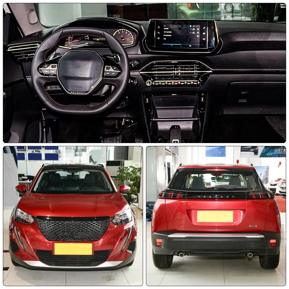 4pcs Armrest Window Rise Lift Control Switch Panel Cover for Peugeot 2008 2020 - 2022 LHD Door Lock Decoration Trim Accessories LHD