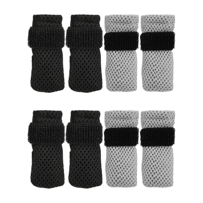 

8PCS Soft Polyester Puss Footwear With Modifiable Belts Pet Nail Protectors For Easy Movement And Foot Care 1