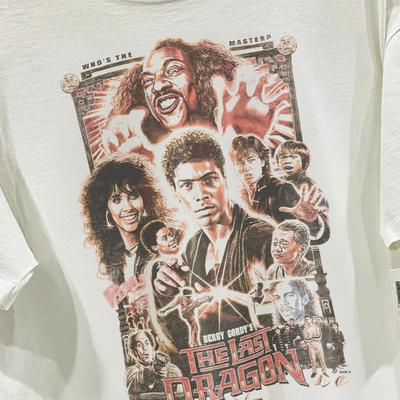 The Last Dragon Retro Vintage Style T-Shirt with High Quality Graphic Print DTG